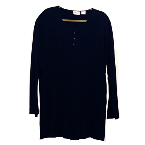 Sweater-Ultra Soft Acrylic Henley - Picture 2 of 7